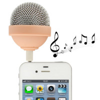 3.5mm Jack Microphone Style Mobile Phone Speaker for iPhone / iPod / iPad